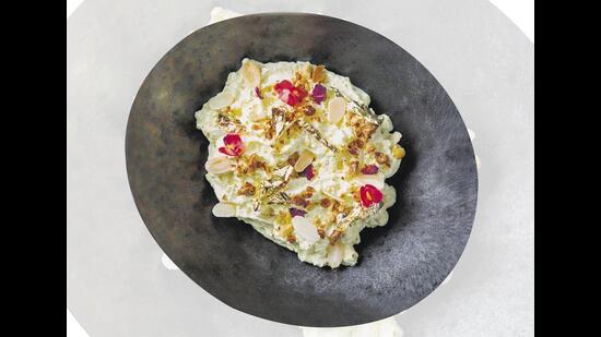 Indian Accent’s NYC outpost serves dishes such as the makhan malai with saffron milk and rose petals. (Images: Indian Accent, Rohit Khattar)